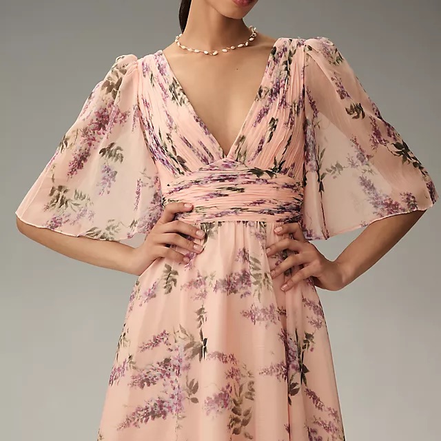 Mac Duggal Floral Pink Dress